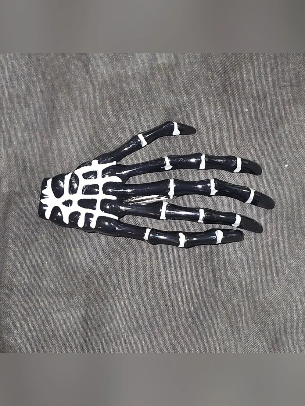 Korean Style Black Skeleton Hand Hair Pin - BNIB